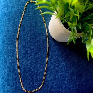 10K Real Yellow Gold Curb Link Chain